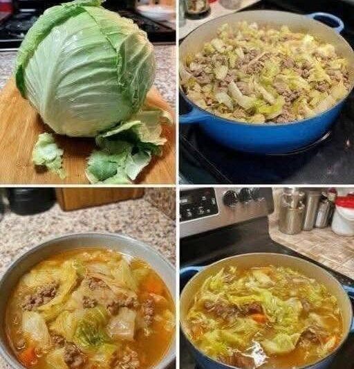 Cabbage and Ground Beef Soup