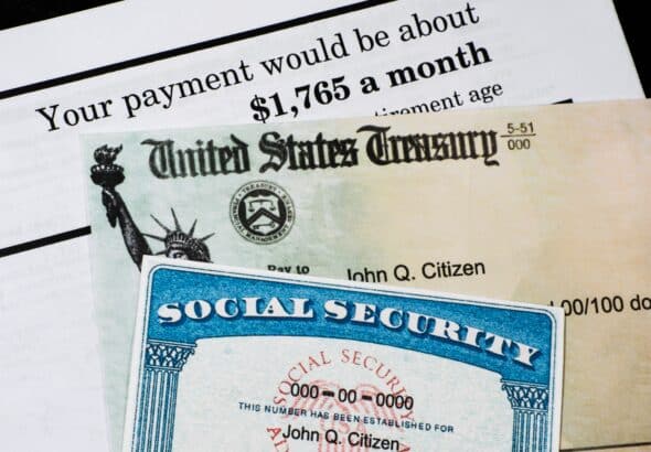 A,Corner,Of,Social,Security,Administration,Annual,Statement,Showing,Benefits
